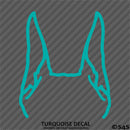 Puppy Ears: Doberman Pinscher Dog Vinyl Decal