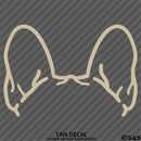 Puppy Ears: French Bulldog Frenchie Dog Vinyl Decal