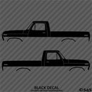 Ford F-100 Pickup Classic Truck Silhouette (PAIR) Vinyl Decal