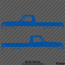 Ford F-100 Pickup Classic Truck Silhouette (PAIR) Vinyl Decal