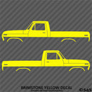 Ford F-100 Pickup Classic Truck Silhouette (PAIR) Vinyl Decal