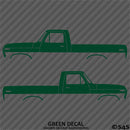 Ford F-100 Pickup Classic Truck Silhouette (PAIR) Vinyl Decal