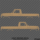Ford F-100 Pickup Classic Truck Silhouette (PAIR) Vinyl Decal
