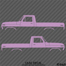Ford F-100 Pickup Classic Truck Silhouette (PAIR) Vinyl Decal