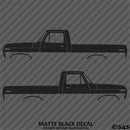 Ford F-100 Pickup Classic Truck Silhouette (PAIR) Vinyl Decal