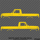 Ford F-100 Pickup Classic Truck Silhouette (PAIR) Vinyl Decal