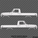 Ford F-100 Pickup Classic Truck Silhouette (PAIR) Vinyl Decal