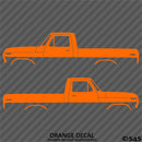 Ford F-100 Pickup Classic Truck Silhouette (PAIR) Vinyl Decal