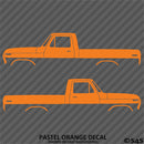 Ford F-100 Pickup Classic Truck Silhouette (PAIR) Vinyl Decal