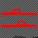 Ford F-100 Pickup Classic Truck Silhouette (PAIR) Vinyl Decal