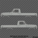 Ford F-100 Pickup Classic Truck Silhouette (PAIR) Vinyl Decal
