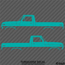 Ford F-100 Pickup Classic Truck Silhouette (PAIR) Vinyl Decal