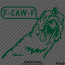 F-Caw-F Peeking Chicken Funny Automotive F**k Off Vinyl Decal