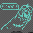 F-Caw-F Peeking Chicken Funny Automotive F**k Off Vinyl Decal