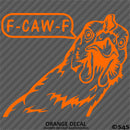 F-Caw-F Peeking Chicken Funny Automotive F**k Off Vinyl Decal