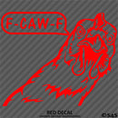F-Caw-F Peeking Chicken Funny Automotive F**k Off Vinyl Decal