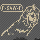 F-Caw-F Peeking Chicken Funny Automotive F**k Off Vinyl Decal