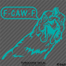 F-Caw-F Peeking Chicken Funny Automotive F**k Off Vinyl Decal