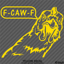F-Caw-F Peeking Chicken Funny Automotive F**k Off Vinyl Decal