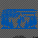 American Flag: Bigfoot Outdoor Scene Vinyl Decal