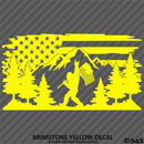 American Flag: Bigfoot Outdoor Scene Vinyl Decal