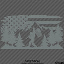 American Flag: Bigfoot Outdoor Scene Vinyl Decal