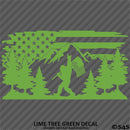 American Flag: Bigfoot Outdoor Scene Vinyl Decal