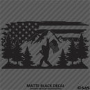 American Flag: Bigfoot Outdoor Scene Vinyl Decal
