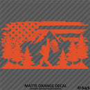 American Flag: Bigfoot Outdoor Scene Vinyl Decal