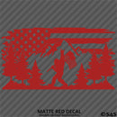 American Flag: Bigfoot Outdoor Scene Vinyl Decal