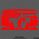 American Flag: Bigfoot Outdoor Scene Vinyl Decal