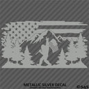 American Flag: Bigfoot Outdoor Scene Vinyl Decal