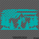 American Flag: Bigfoot Outdoor Scene Vinyl Decal