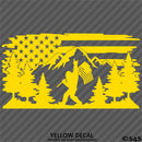 American Flag: Bigfoot Outdoor Scene Vinyl Decal