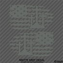 American Flag: Calvary Crosses Distressed Flag Vinyl Decal (PAIR)