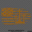 American Flag: Calvary Crosses Distressed Flag Vinyl Decal