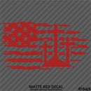 American Flag: Calvary Crosses Distressed Flag Vinyl Decal