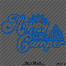 Happy Camper Outdoor Camping Scene Vinyl Decal