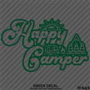 Happy Camper Outdoor Camping Scene Vinyl Decal