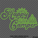 Happy Camper Outdoor Camping Scene Vinyl Decal