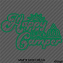 Happy Camper Outdoor Camping Scene Vinyl Decal