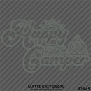 Happy Camper Outdoor Camping Scene Vinyl Decal