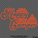Happy Camper Outdoor Camping Scene Vinyl Decal