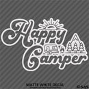 Happy Camper Outdoor Camping Scene Vinyl Decal