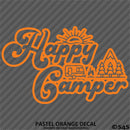 Happy Camper Outdoor Camping Scene Vinyl Decal