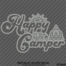 Happy Camper Outdoor Camping Scene Vinyl Decal