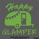 Happy Glamper Camping Vinyl Decal
