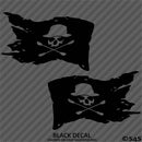Kayak Flag Skull And Crossbones (PAIR) Vinyl Decal