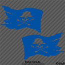 Kayak Flag Skull And Crossbones (PAIR) Vinyl Decal