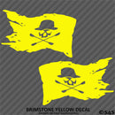 Kayak Flag Skull And Crossbones (PAIR) Vinyl Decal
